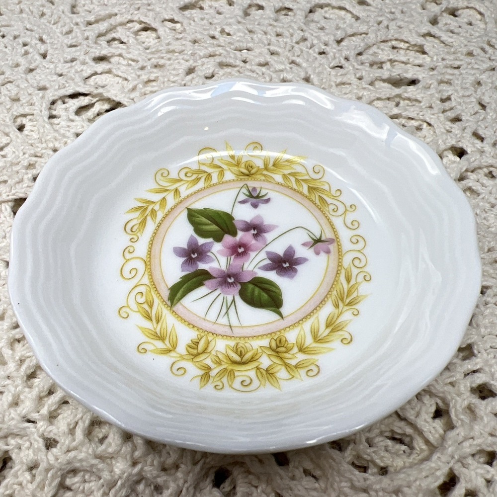 Limoges France Small Pink Flowers Dish